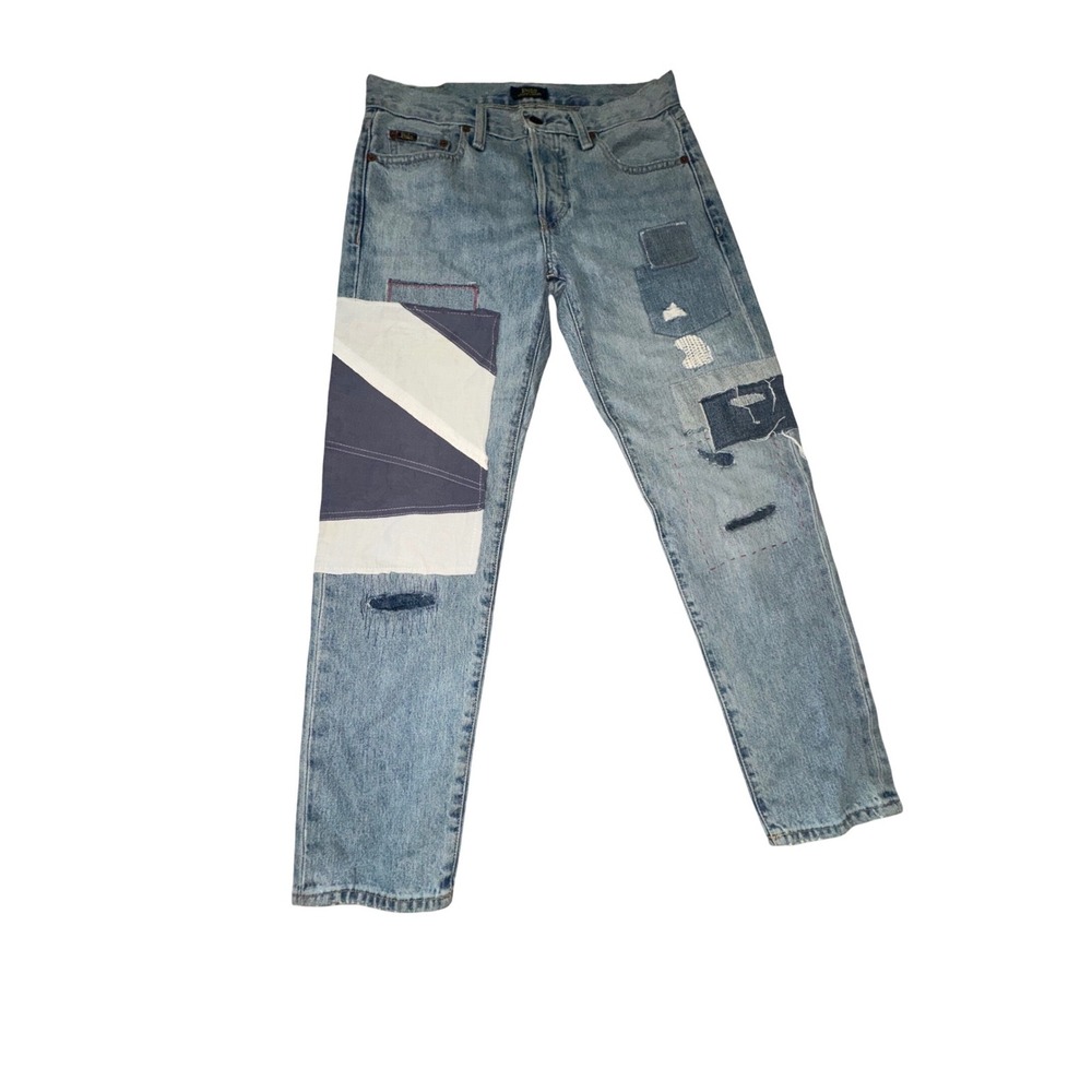 Polo‎ Ralph Lauren Avery Boyfriend Jeans Patchwork Women's Size 25